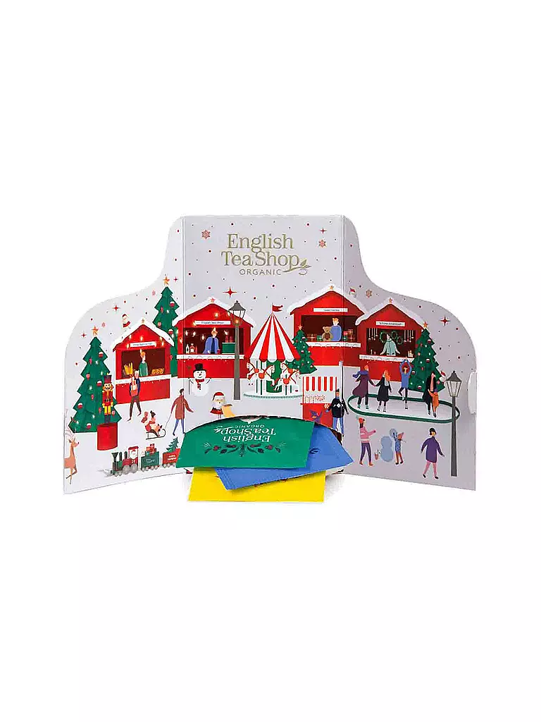 ENGLISH TEA SHOP | Tee Adventskalender 2023 weiß, 24 verschiedene BIO Tees | weiss