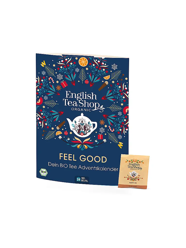ENGLISH TEA SHOP | Tee Adventskalender 24 Beutel Feel Good Dunkelgrün | dunkelblau