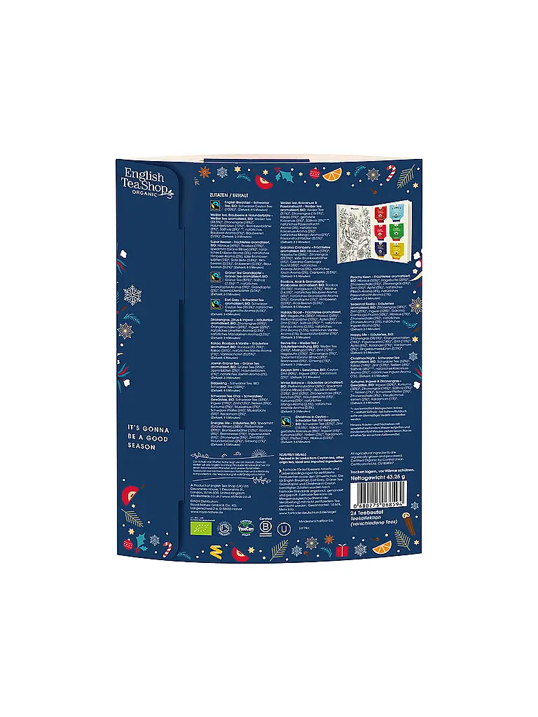 ENGLISH TEA SHOP | Tee Adventskalender 24 Beutel Feel Good Dunkelgrün | 