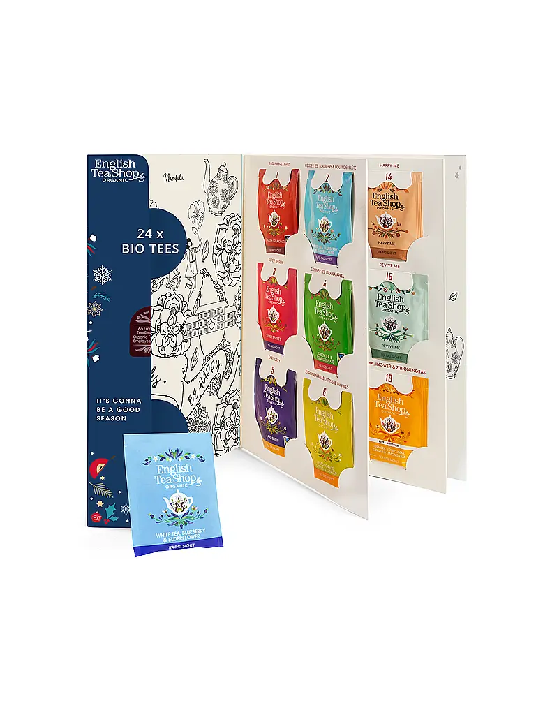 ENGLISH TEA SHOP | Tee Adventskalender 24 Beutel Feel Good Dunkelgrün | 