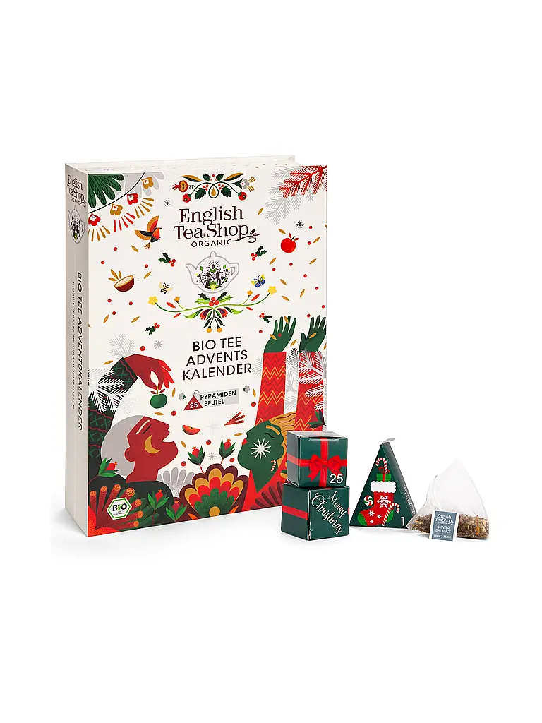 ENGLISH TEA SHOP | Tee Adventskalender 24 Beutel Teebuch Weiss | 