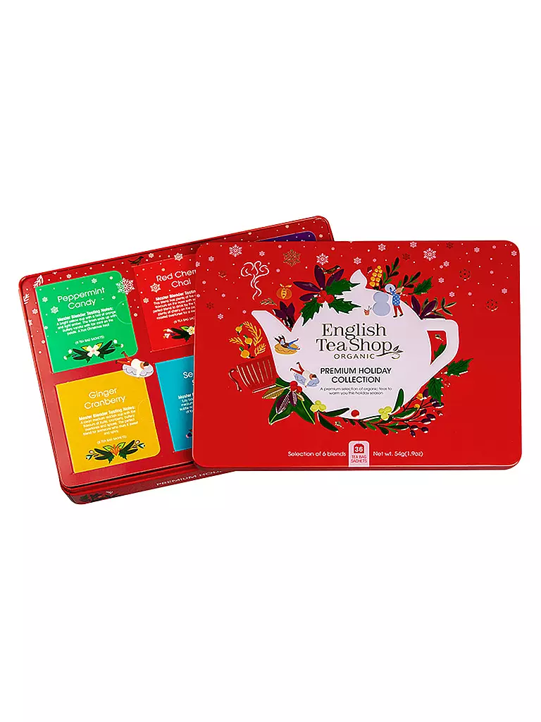 ENGLISH TEA SHOP | Tee Geschenkset - Premium Holiday Collection 36 Beutel | rot