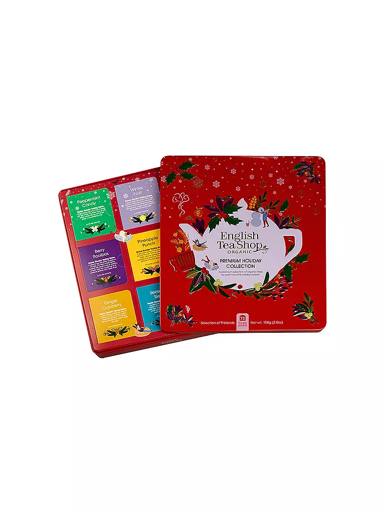 ENGLISH TEA SHOP | Tee Geschenkset - Premium Holiday Collection 72 Beutel | rot