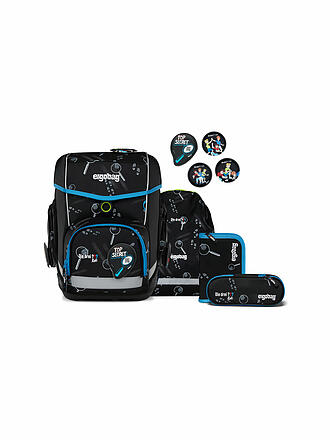 ERGOBAG | Schultasche Set 5tlg CUBO Bärdektiv Drei Fragezeichen Kids 