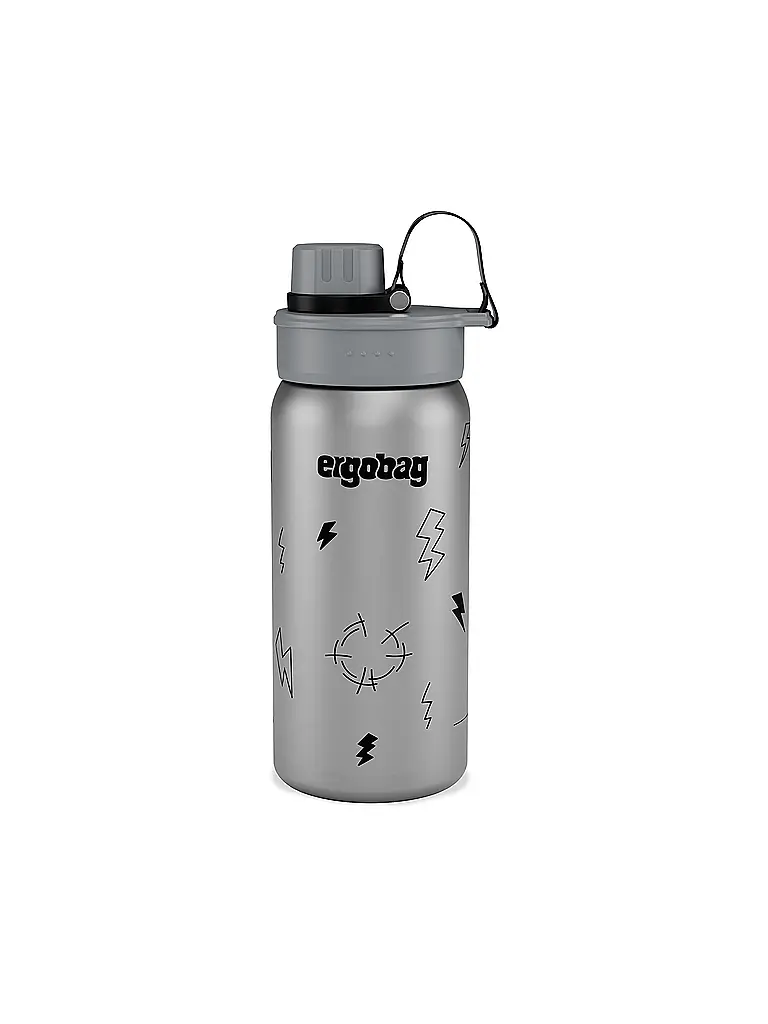 ERGOBAG | Edelstahl Trinkflasche Gewitter  | Silber