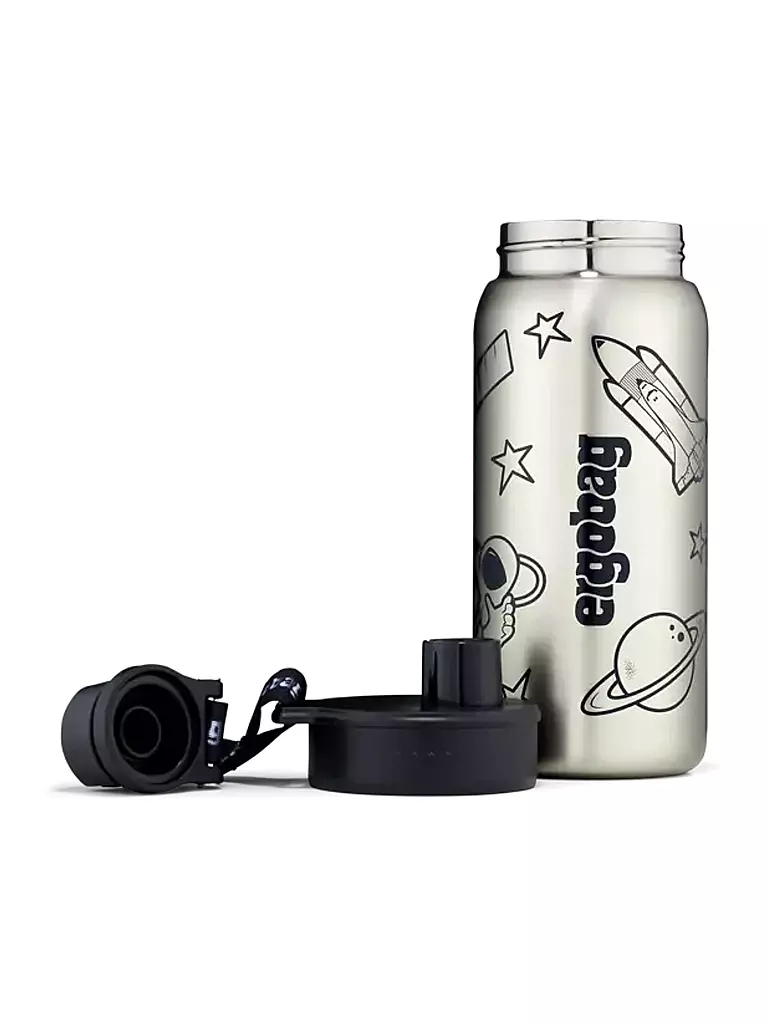 ERGOBAG | Edelstahl Trinkflasche Schwarz | grün