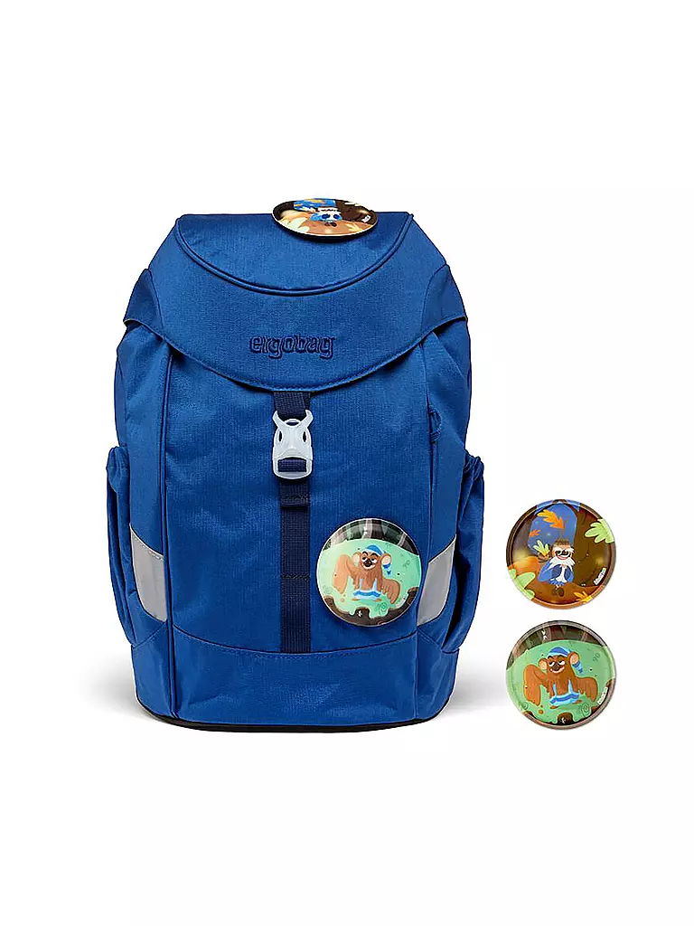 ERGOBAG | Kinder Rucksack Mini - WaldmonstBär | blau