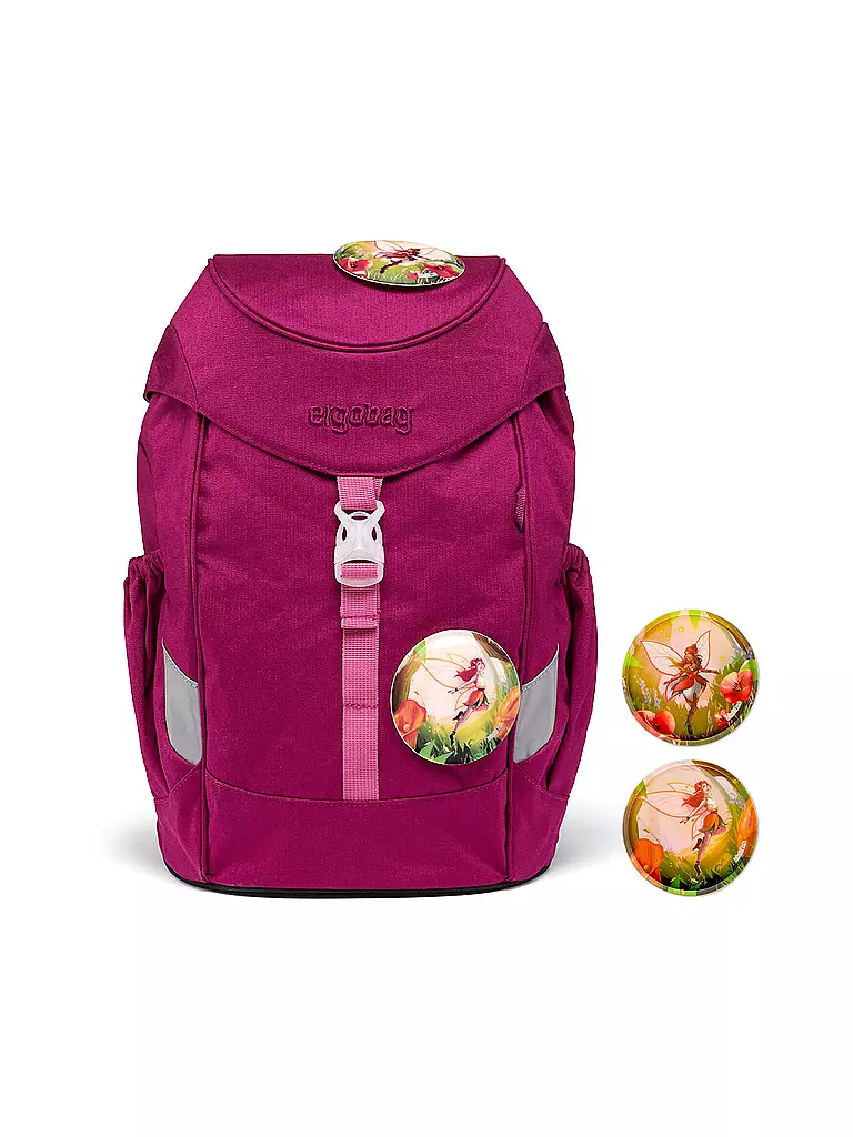 ERGOBAG | Kinder Rucksack Mini Eco Hero - WaldzauBär  | beere