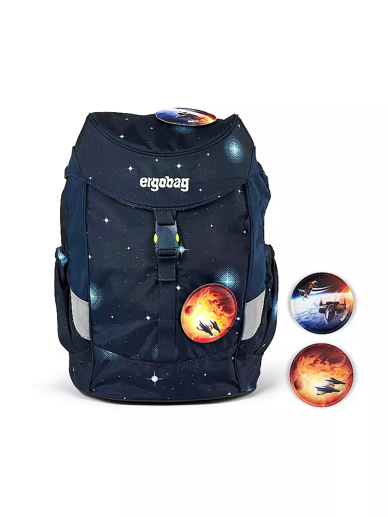 ERGOBAG | Kinder Rucksack Mini Galaxy - KoBärnikus  | dunkelblau