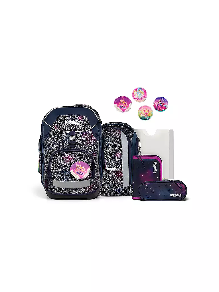 ERGOBAG | Schulrucksack Set 6tlg Pack Bärlaxy | dunkelblau