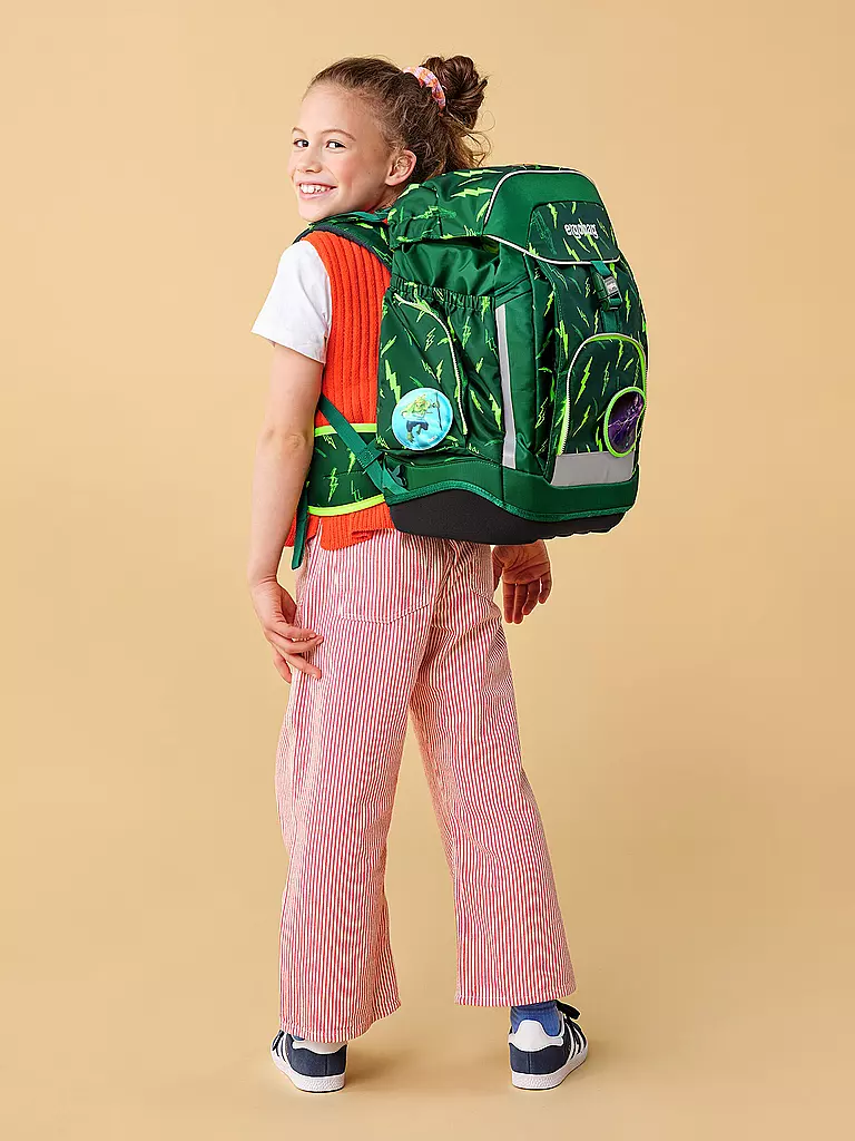 ERGOBAG | Schulrucksack-Set 6tlg.  Maxi Bärtastisch | grün