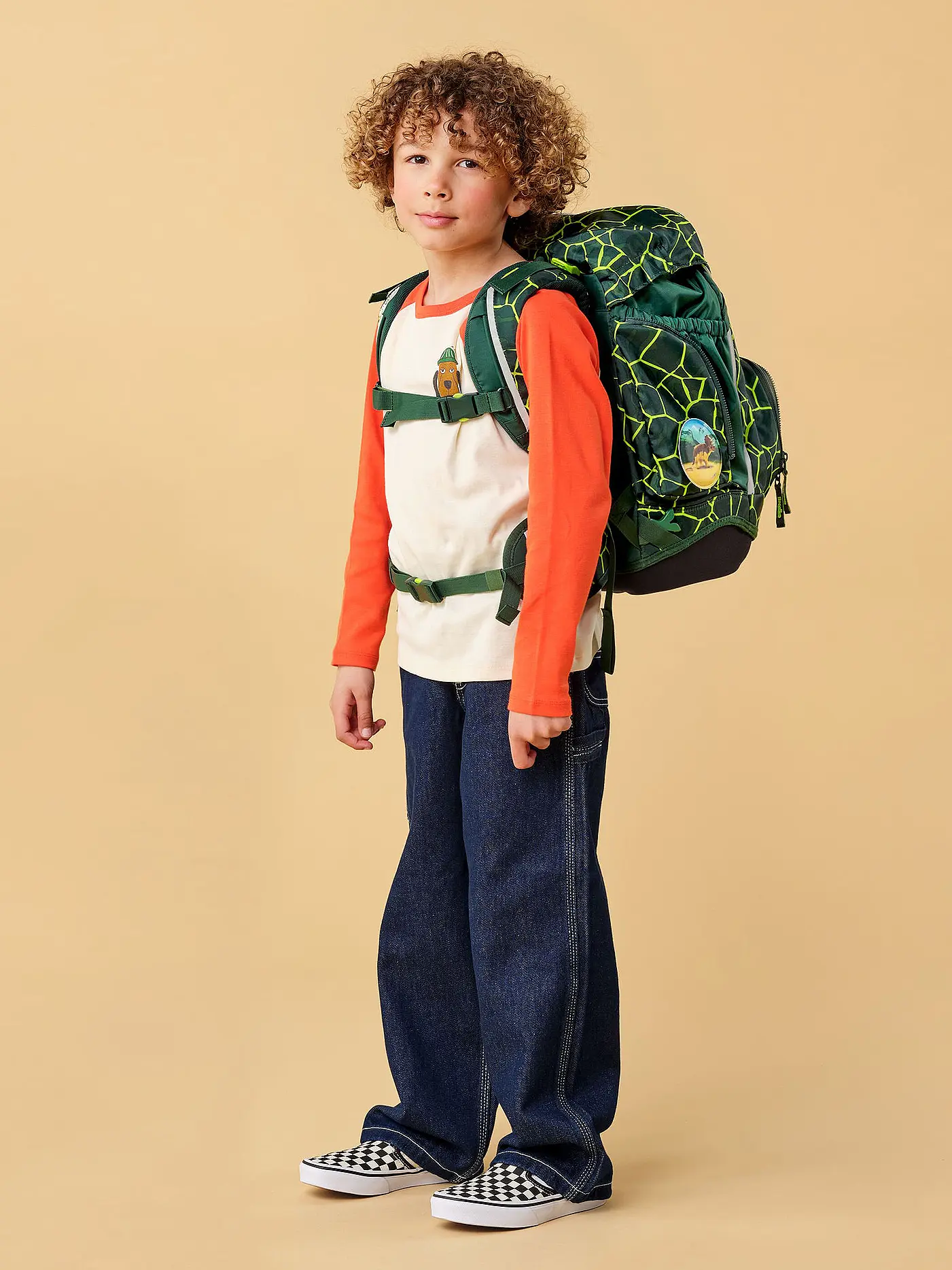 ERGOBAG | Schulrucksack-Set 6tlg.  Pack BärRex | dunkelgrün