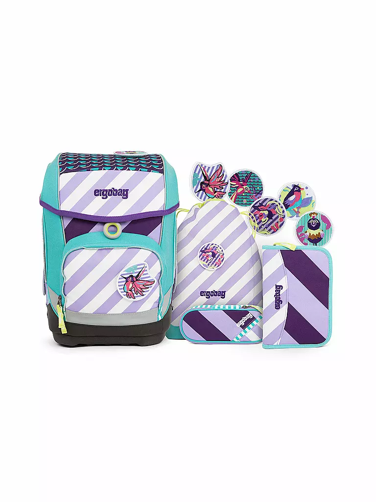 ERGOBAG | Schultasche Set 5-tlg. "Cubo - ÜBärflieger" | türkis