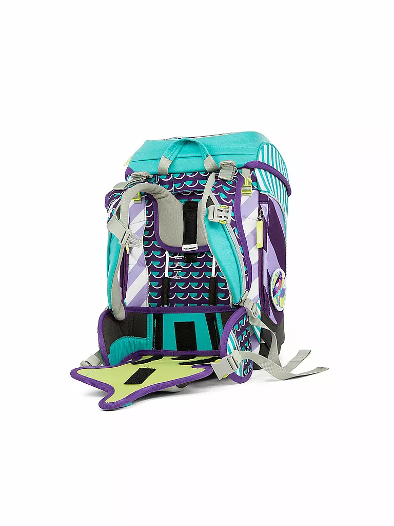 ERGOBAG | Schultasche Set 5-tlg. "Cubo - ÜBärflieger" | türkis