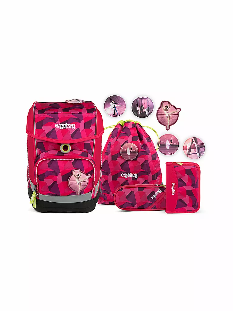 ERGOBAG | Schultasche Set 5-tlg. "Cubo - Bärllerina" | pink