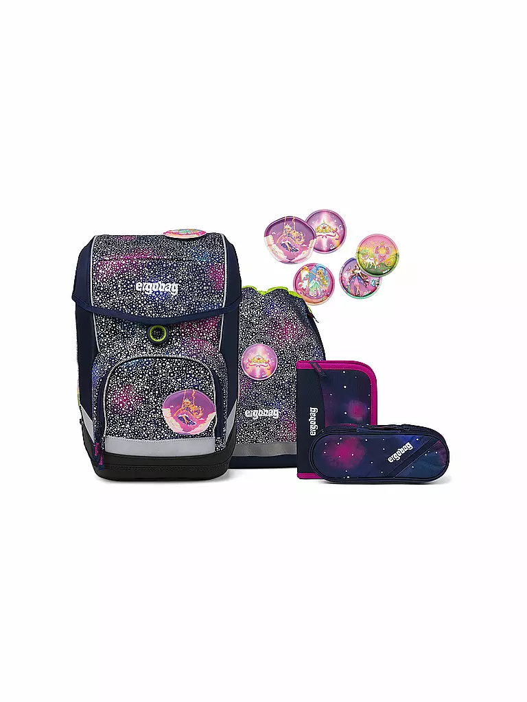 ERGOBAG | Schultaschen Set 5tlg Cubo - Bärlaxy | lila