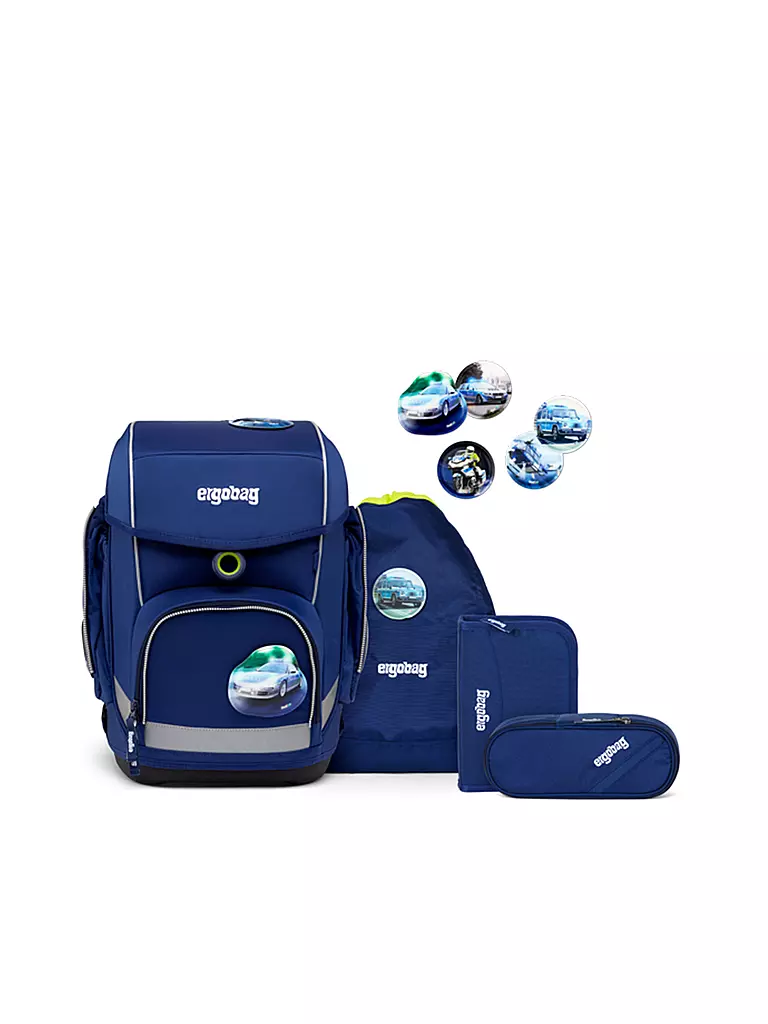 ERGOBAG | Schultaschen Set 5tlg CUBO - BlaulichtBär | blau