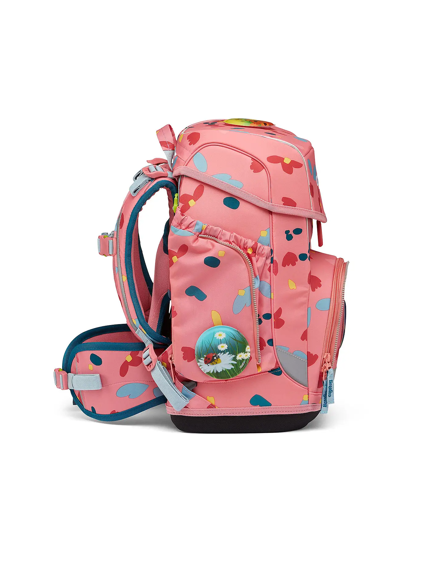 ERGOBAG | Schultaschen Set 5tlg CUBO - ZitronenfaltBär  | koralle