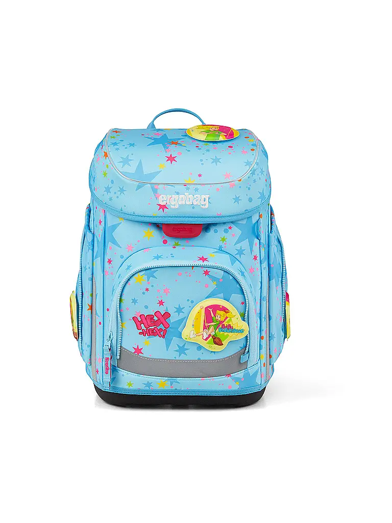ERGOBAG | Schultaschen Set 5tlg CUBO Bärhext | Hellblau