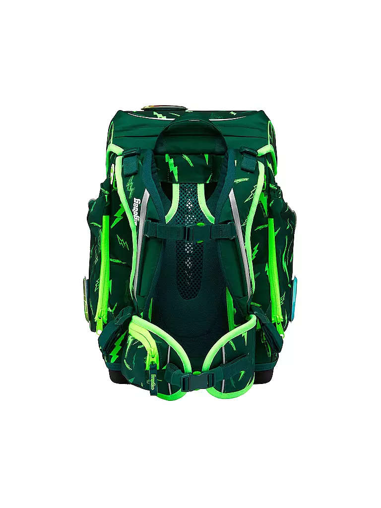 ERGOBAG | Schultaschen Set 5tlg CUBO Lumi - Bärtastisch  | dunkelgrün