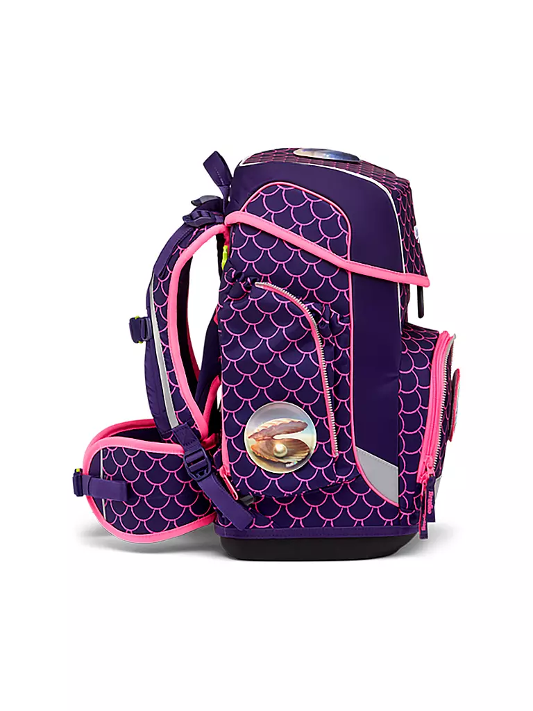 ERGOBAG | Schultaschen Set 5tlg CUBO Lumi - PerlentaucherBär | dunkelgrün