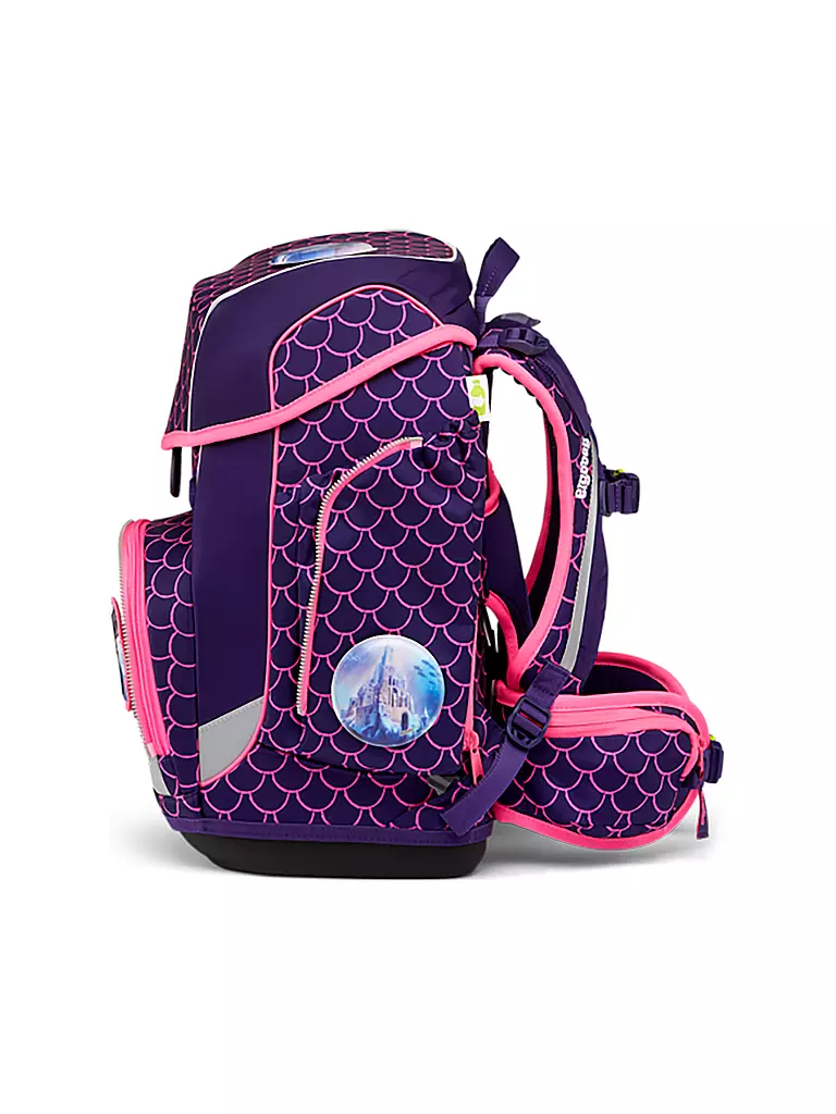 ERGOBAG | Schultaschen Set 5tlg CUBO Lumi - PerlentaucherBär | dunkelgrün