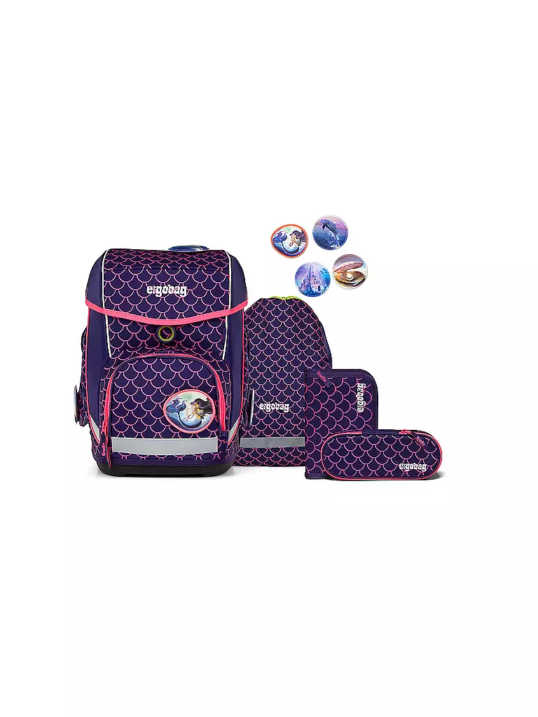 ERGOBAG | Schultaschen Set 5tlg CUBO | lila