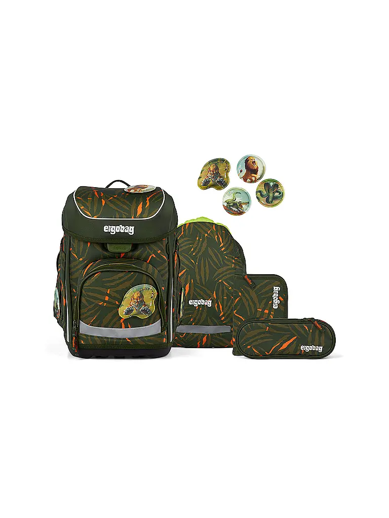 ERGOBAG | Schultaschen Set 5tlg CUBO | Schwarz