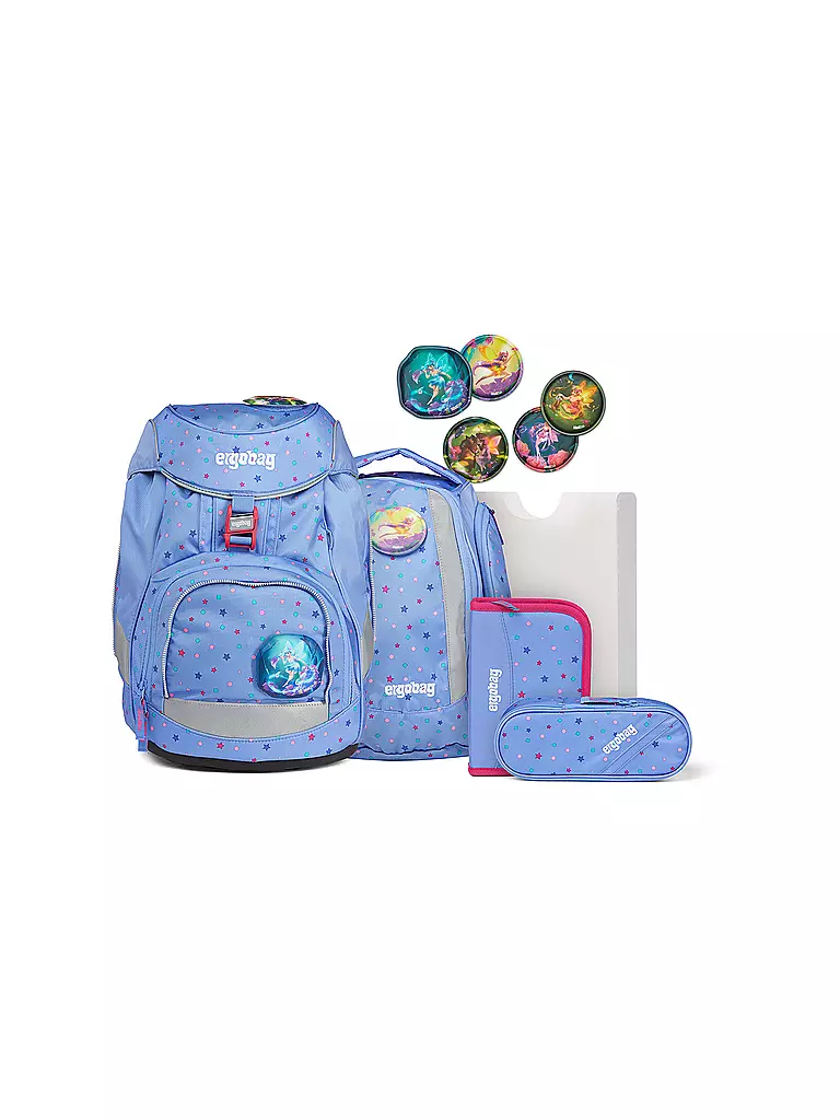 ERGOBAG | Schultaschen Set 6 tlg. Pack - Bärzaubernd | hellblau