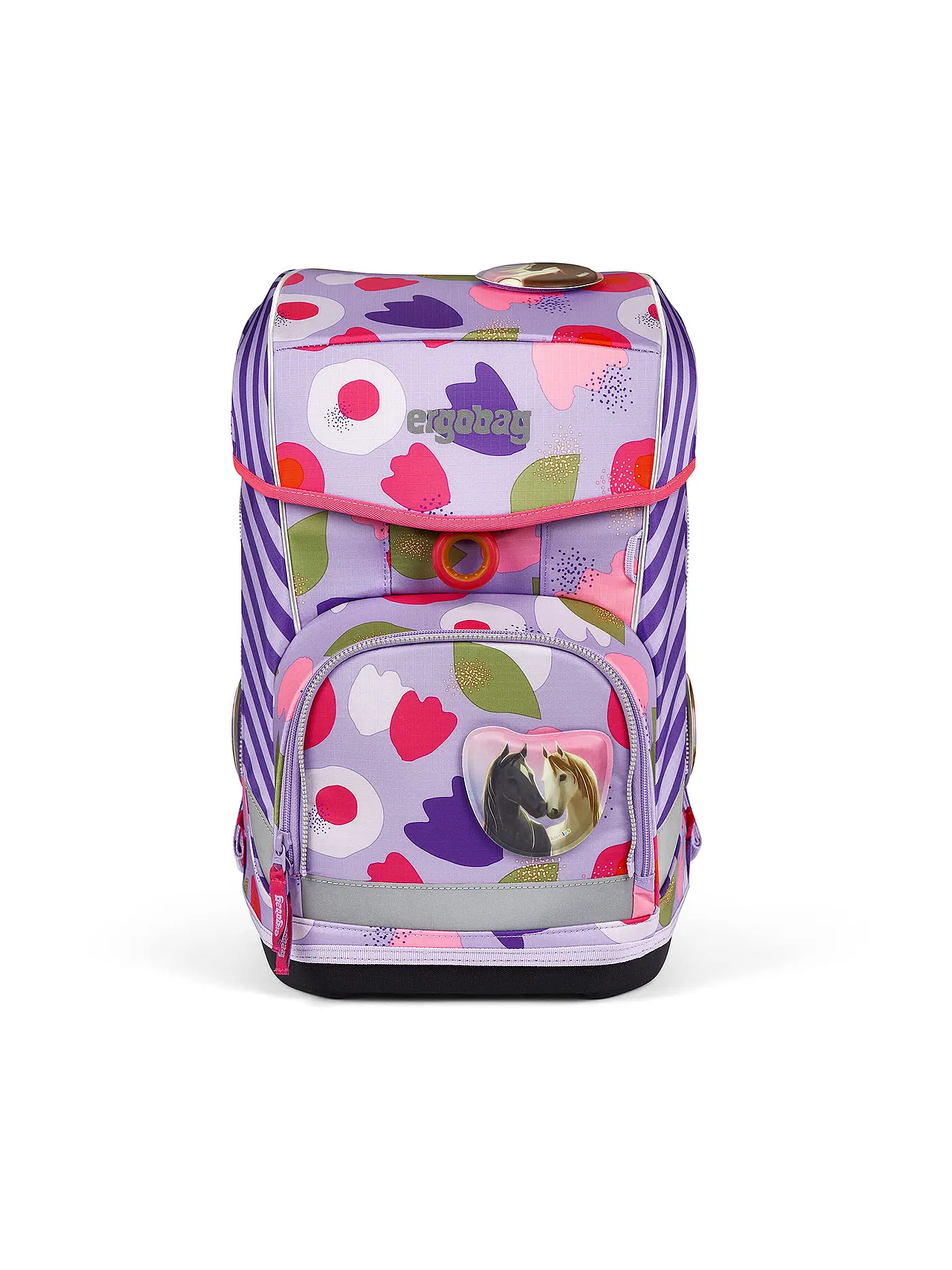 ERGOBAG | Schultaschen Set 6tlg CUBO Light -  BlütenzauBär | lila