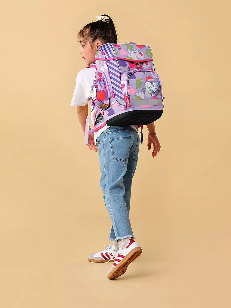 ERGOBAG | Schultaschen Set 6tlg CUBO LIGHT BlütenzauBär  | lila