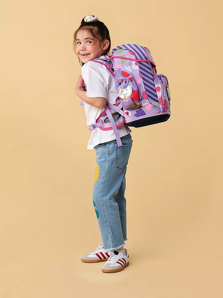 ERGOBAG | Schultaschen Set 6tlg CUBO LIGHT BlütenzauBär  | lila
