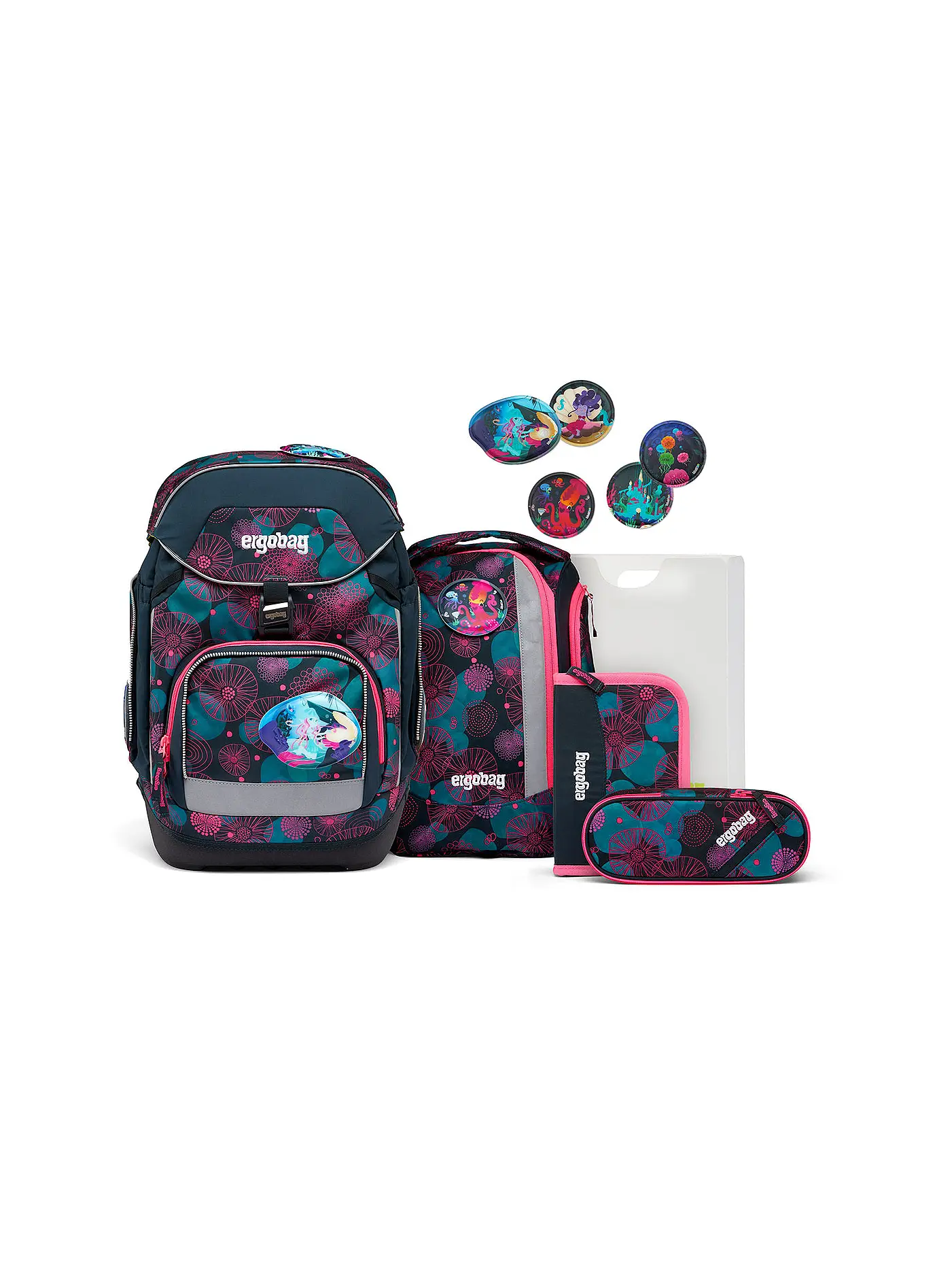 ERGOBAG | Schultaschen Set 6tlg PACK - AlarmBäreitschaft  | dunkelblau