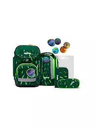 ERGOBAG | Schultaschen Set 6tlg PACK Lumi - PerlentauchBär  | dunkelgrün