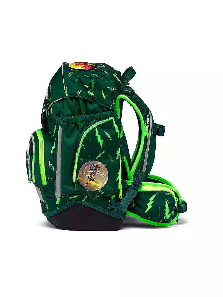 ERGOBAG | Schultaschen Set 6tlg PACK Lumi - Bärtastisch | dunkelgrün