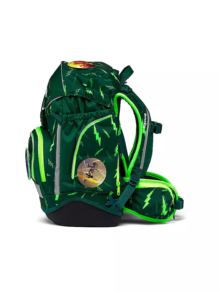 ERGOBAG | Schultaschen Set 6tlg PACK Lumi - Bärtastisch | olive