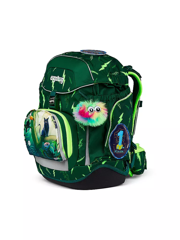 ERGOBAG | Schultaschen Set 6tlg PACK Lumi - Bärtastisch | olive