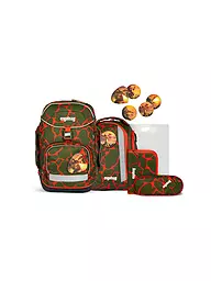 ERGOBAG | Schultaschen Set 6tlg PACK Lumi - PerlentauchBär  | olive