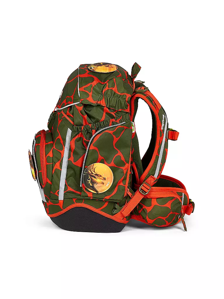 ERGOBAG | Schultaschen Set 6tlg PACK Lumi - FeuerspeiBär | olive