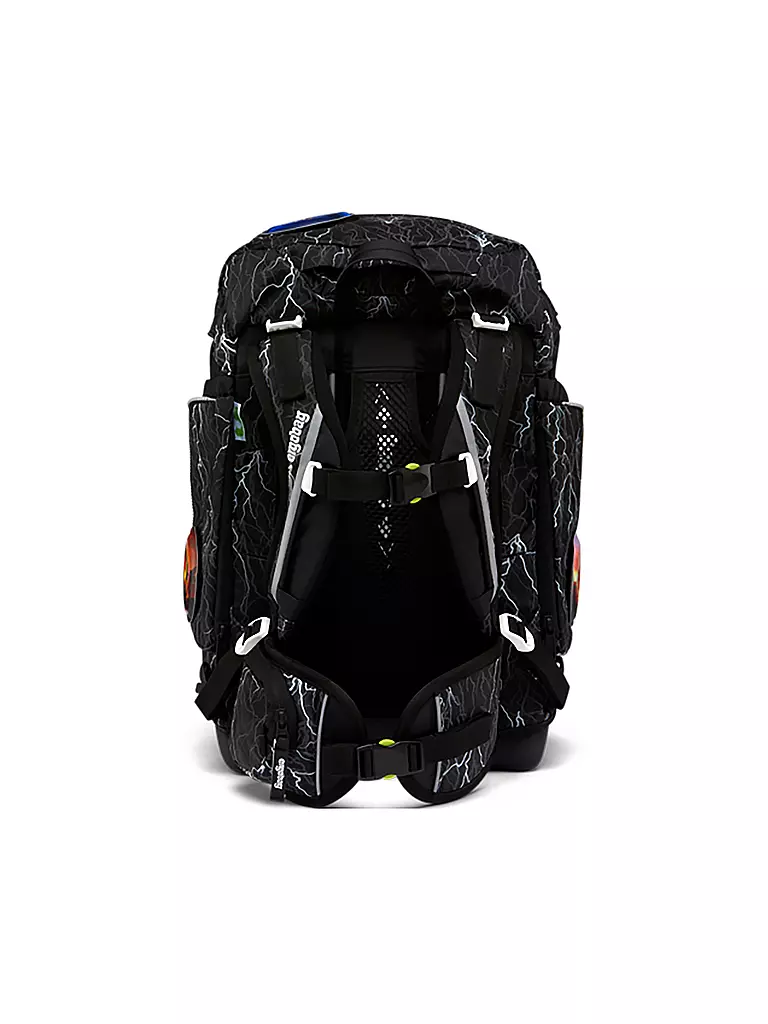 ERGOBAG | Schultaschen Set 6tlg PACK Reflex Glow - Super ReflektBär | schwarz