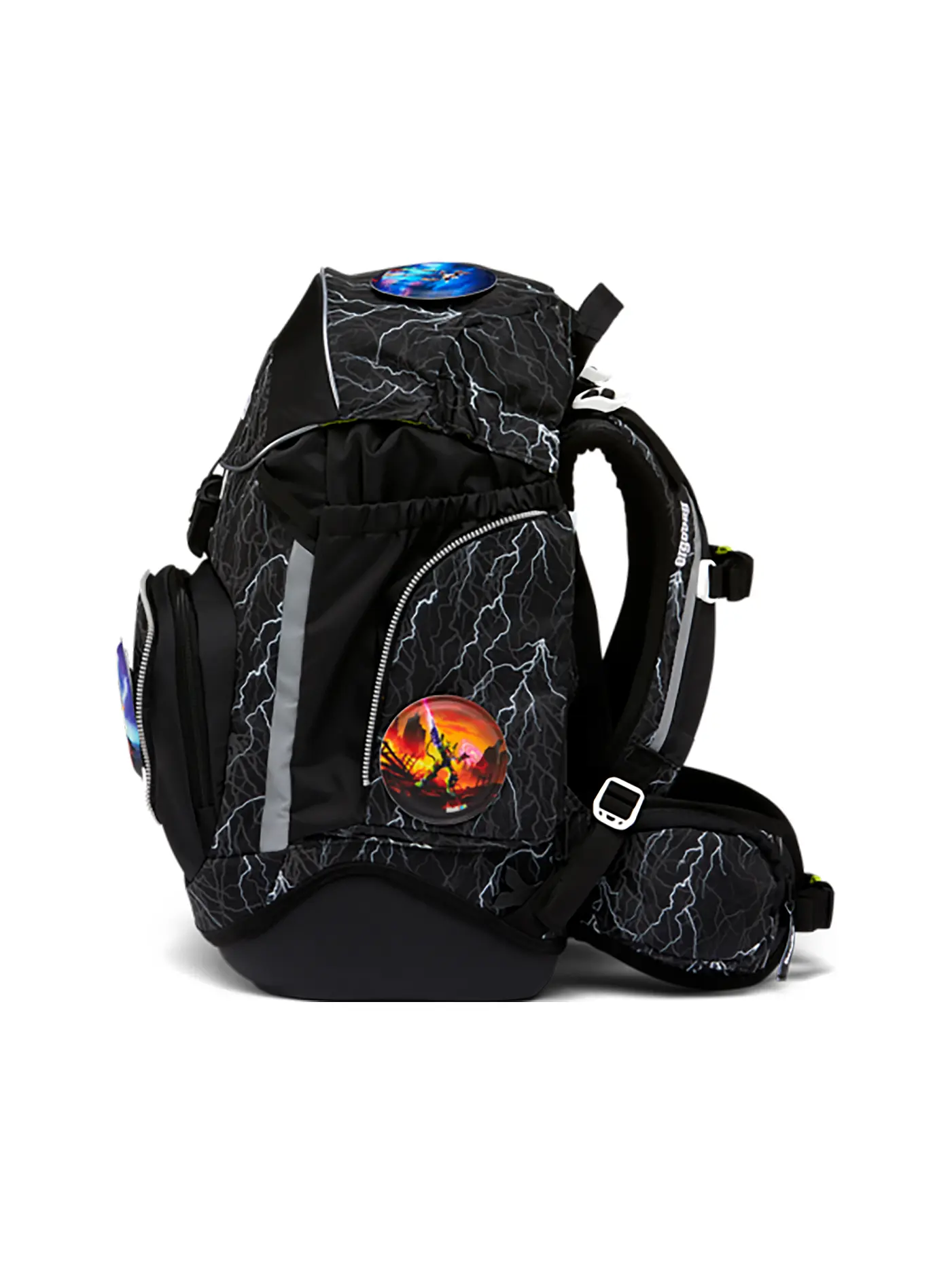 ERGOBAG | Schultaschen Set 6tlg PACK Reflex Glow - Super ReflektBär | schwarz