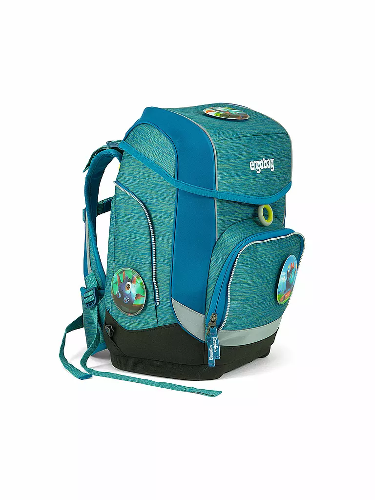 ERGOBAG | Schultaschen-Set 5-tlg. "Cubo - Mixmax MonstBärfreunde" | türkis