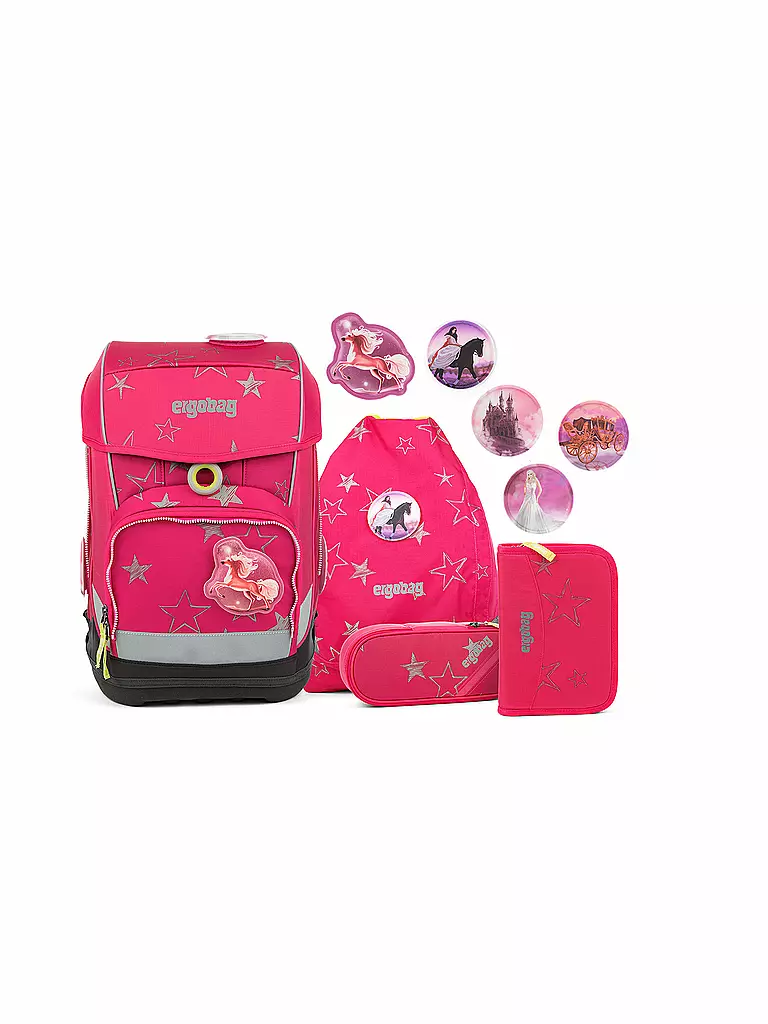 ERGOBAG | Schultaschen-Set 5-tlg. "Cubo Light - CinBärella" | pink