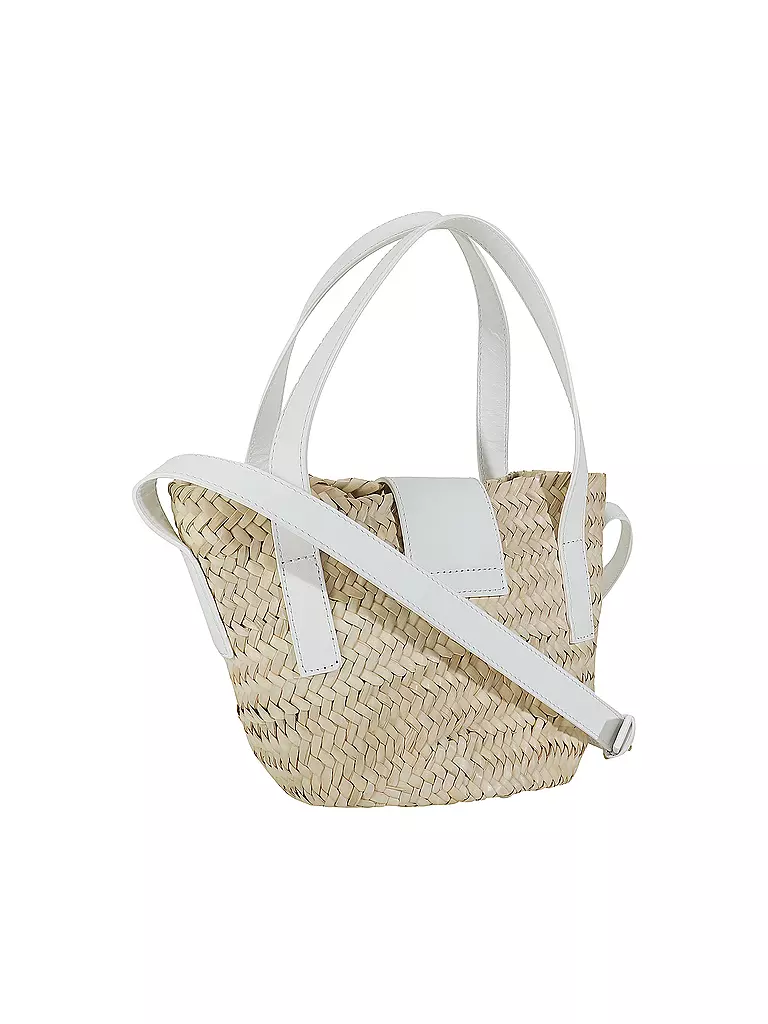 ESPADRIJ L'ORIGINALE | Tasche - Umhängetasche PALM BASKET LUXE | weiss