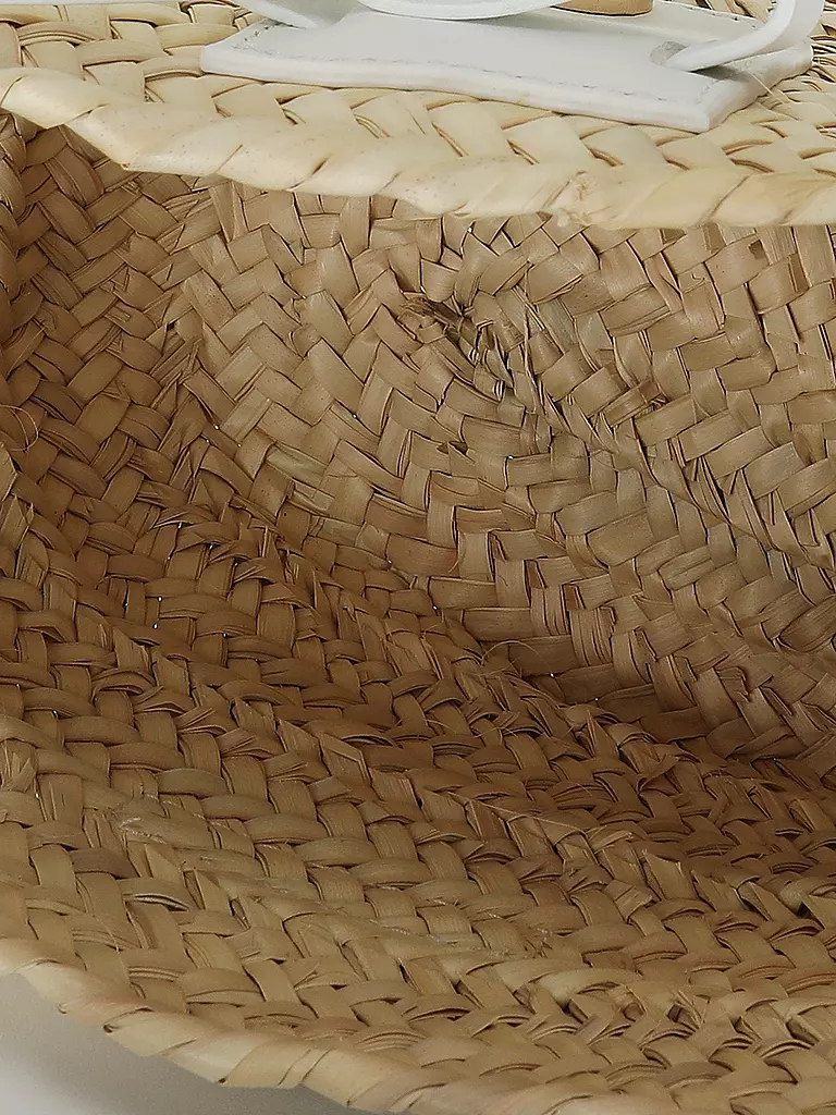 ESPADRIJ L'ORIGINALE | Tasche - Umhängetasche PALM BASKET LUXE | weiss