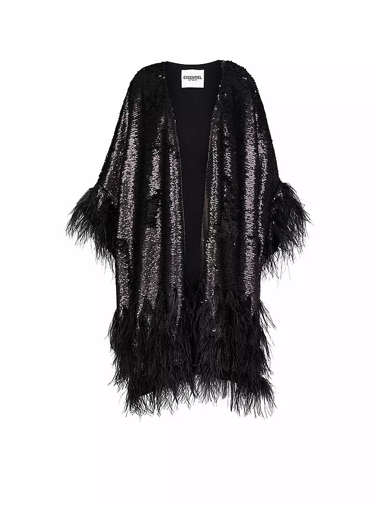 ESSENTIEL ANTWERP | Cape - Kimono " Zagreb " | schwarz
