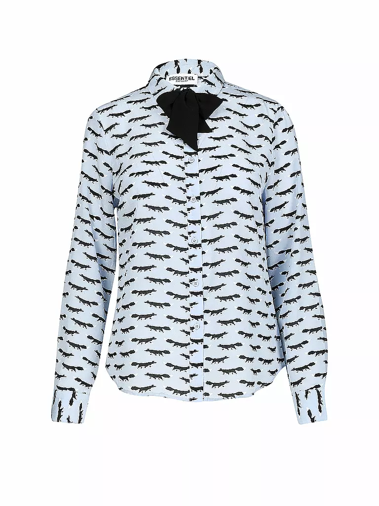 ESSENTIEL ANTWERP | Seiden-Bluse  | blau
