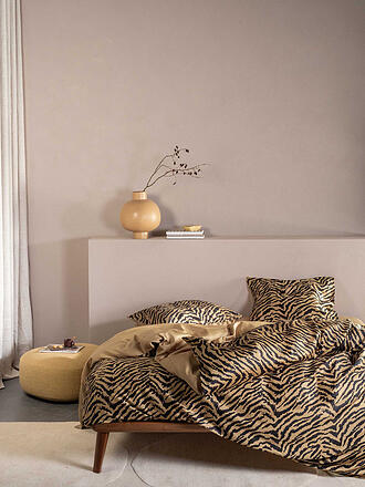 ESSENZA | Satin Bettwäsche BELINE 70x90cm/140x200cm Golden Sand