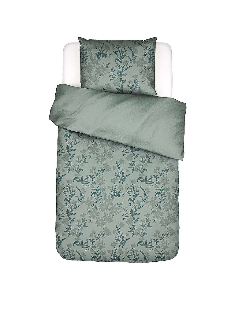 ESSENZA Satin Bettwäsche CLAUDINE 70x90cm/140x200cm Dusty Deal mint