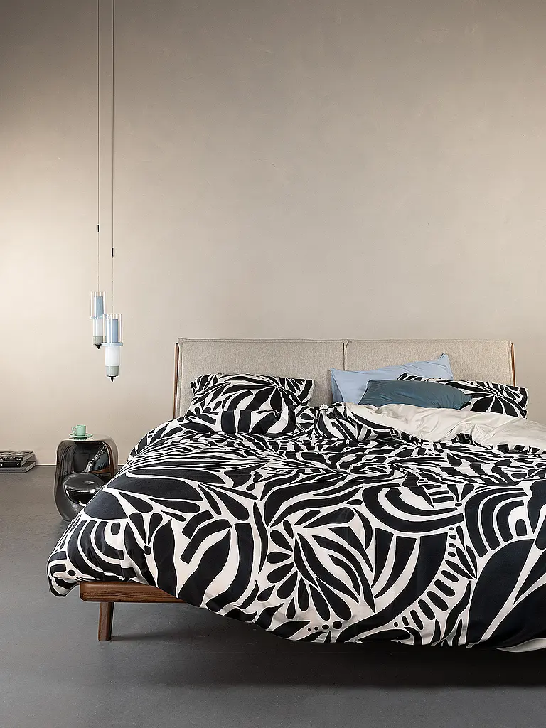 ESSENZA | Satin Bettwäsche 2x  70x90cm / 140x200cm ALLORI Anthracite | grau